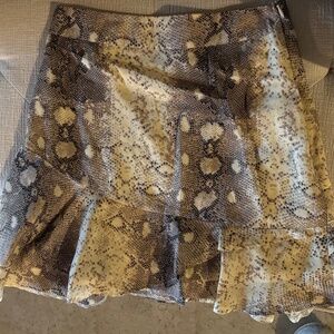 snake print mini skirt